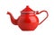 Red metal teapot