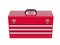 Red metal tool box