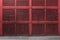 Red metal Wall or air shaft wall of a building