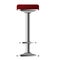 Red and metallic bar stool vector illustration. High Bar chair for Bar interior design.