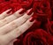 Red metallic manicure