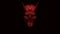 Red Metallic Ornate Hannya Mask Japanese Devil Evil Witch Halloween Demon Face