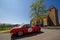 Red MG and the church in Berze-le-Chatel