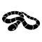 Red milk snake icon, simple style