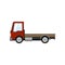 Red Mini Truck without Load Isolated