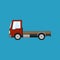 Red Mini Truck without Load Isolated