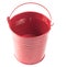 Red miniature metal bucket