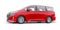 Red Minivan family city car. Premium Business Car. 3D illustration