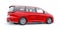 Red Minivan family city car. Premium Business Car. 3D illustration