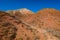 Red Mountain Big Bogdo on a background of blue sky