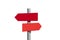 Red mountain guidepost, clipping path