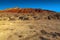 Red mountain ranges in the National Natural Park