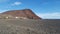 red mountain on Tenerife at the beach side