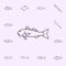 red mullet icon. Fish icons universal set for web and mobile