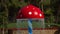 Red Mushroom Fountain | Swimming Pool, Netherlands