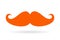 Red mustache vector icon