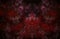Red mystical fractal pattern on balck background. Fantasy fractal texture. Digital art. 3D rendering. Computer generated image.