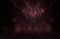 Red mystical fractal pattern on balck background. Fantasy fractal texture. Digital art. 3D rendering. Computer generated image.