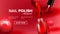 Red Nail Polish Product Vial Landing Page Vector