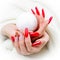 Red nails decorated for your fantastic Christmas