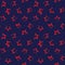 Red Navy Stars brush stroke seamless pattern background