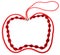 Red necklace in apple shape