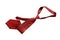 Red necktie isolated