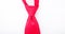 Red necktie for real men. Modern formal style. male tie isolated on white. Male shop. vintage. retro style. Groom