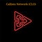 Red neon Callisto Network CLO cryptocurrency symbol