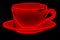 Red Neon Coffee Cup