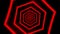 Red Neon Hexagons Tunnel VJ Loop Motion Graphic Background