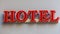 Red Neon Hotel Sign