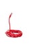 Red network cable in the form of a cobra snake