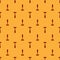 Red Neurology reflex hammer icon isolated seamless pattern on brown background. Vector Illustration