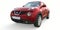 Red Nissan Juke Is Subcompact Crossover SUV. 3d rendering.