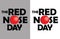 Red Nose Day Poster on grey and white background