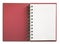 Red Notebook vertical single white page