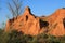 Red ochre lands or ocher lands in Pyrenees , France