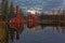 Red ochre wooden houses