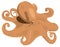 red octopus vector illustration transparent background