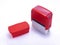 Red, office, automatic, rubber stamp,