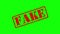 Red old stamp text fake animation green screen