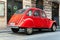 Red oltimer Citroen 2cv6 Special, back view