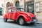 Red oltimer Citroen 2cv6 Special car