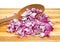 Red onion cuts