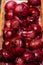 Red onions in a basket in the market