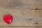 Red Onyx heart on barn wood