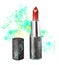 Red open lipstick on an isolated background. Illustration for beauty industry, icon.
