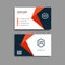 Red orange artistic business card template design