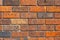 Red and orange bricks wall.